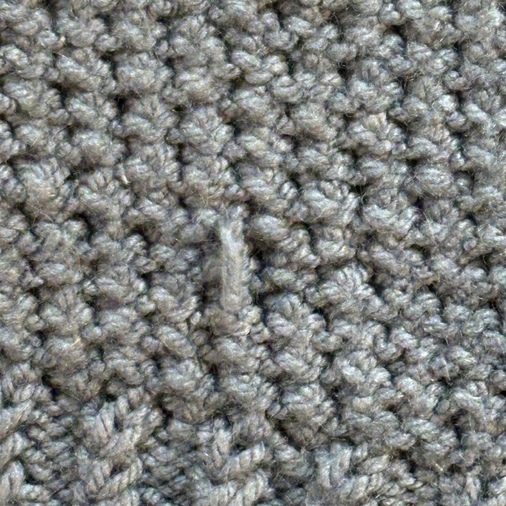 Womens Stripedn Hand Knit Sweater Long Sleeve Round Neck Blue Yellow Gray - Picture 3 of 3